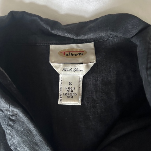 Black Linen Button-Up Summer Vest - Picture 2 of 3